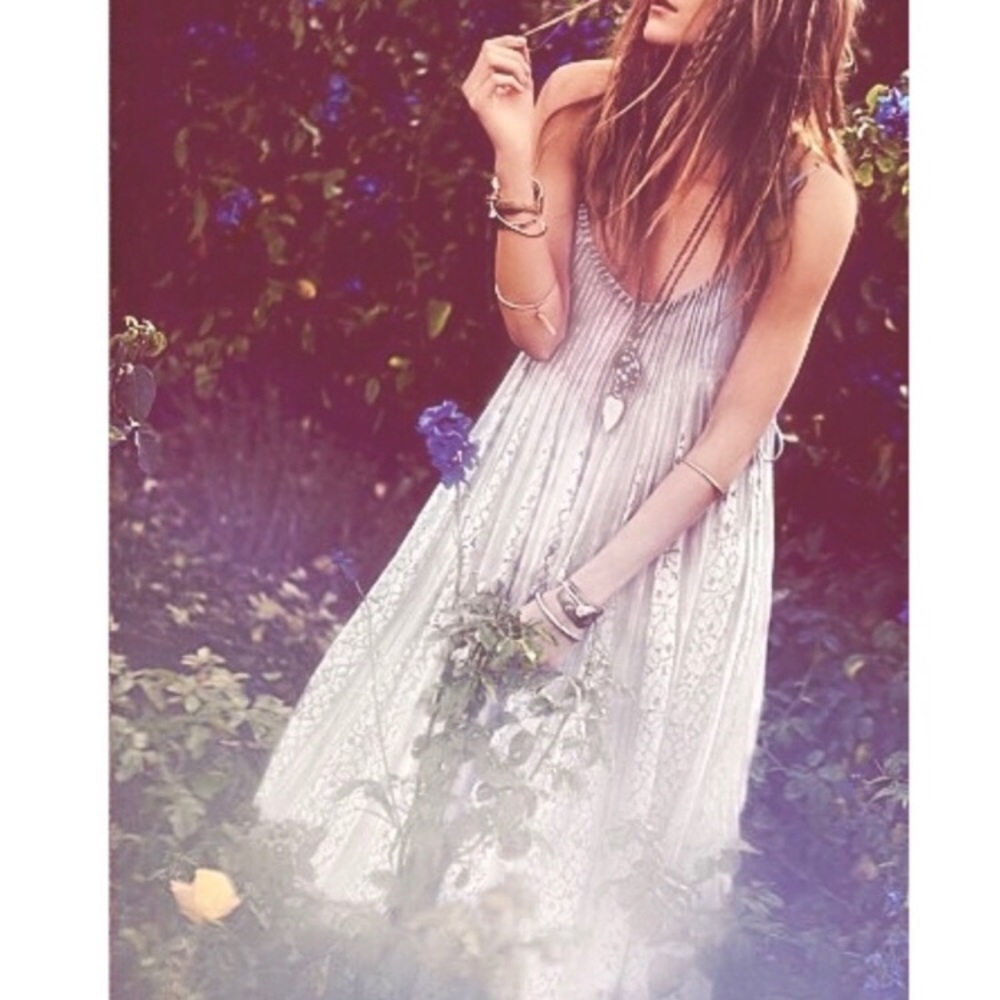 Free People Victorian Hailee Ivory Lace Dress